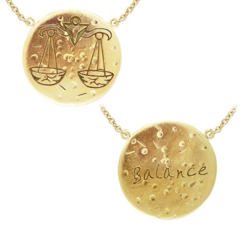 Libra Astrology Vermeil Necklace