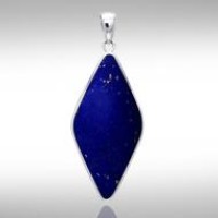 Lozenge Lapis Cabochon Pendant