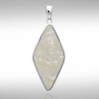 Lozenge Mother of Pearl Cabochon Pendant