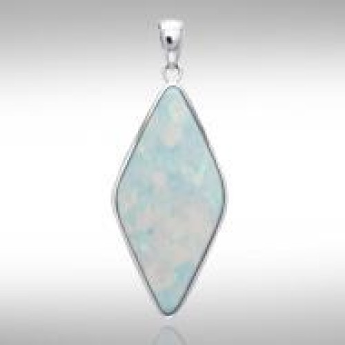 Lozenge Opal Cabochon Pendant