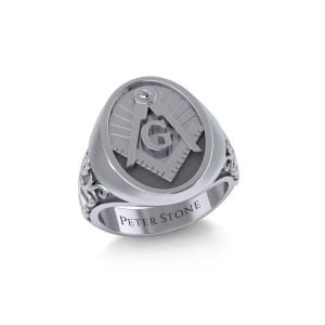 Masonic Mens Signet Ring