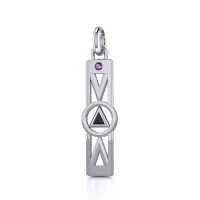 Modern Recovery Silver Pendant with Amethyst