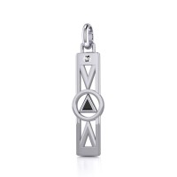 Modern Recovery Silver Pendant with White Cubic Zirconia