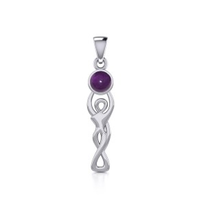 Moon Goddess Amethyst Pendant