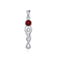 Moon Goddess Garnet Pendant