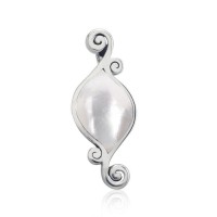 Organic Form Inlay Mother of Pearl Pendant
