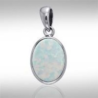 Oval Opal Cabochon Pendant