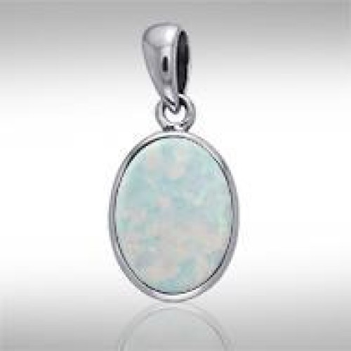 Oval Opal Cabochon Pendant