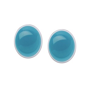 Oval Turquoise Cabochon Post Earrings