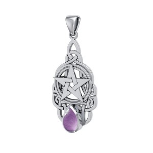 Pentacle Knot Pendant with Amethyst Gemstone