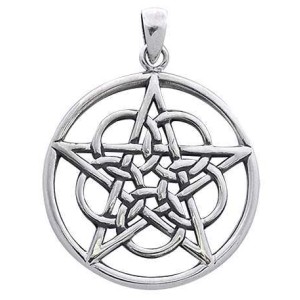 Woven Pentacle Pendant in Sterling Silver