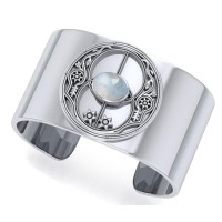 Chalice Well Rainbow Moonstone Cuff Bracelet