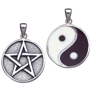 Reversible Pentacle and Yin Yang Pendant