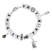 Sagittarius Astrology Bead Bracelet with Gem