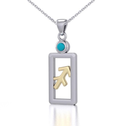 Sagittarius Pendant with Turquoise Jewelry Set