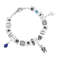 Scorpio Astrology Bead Bracelet with Gem