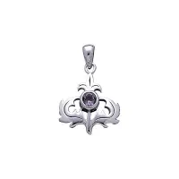 Scottish Thistle Pendant with Amethyst