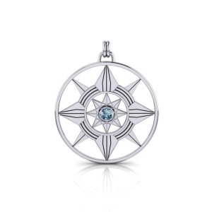 Shining Bright Blue Topaz Pendant