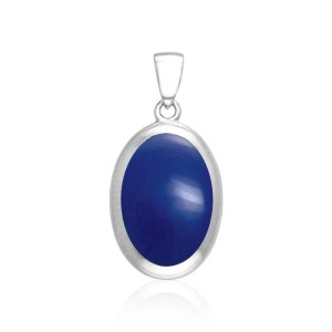 Small Oval Lapis Cabochon Pendant