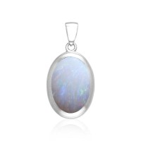 Small Oval Opal Cabochon Pendant