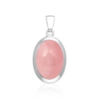 Small Oval Pink Shell Cabochon Pendant