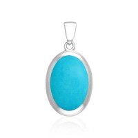 Small Oval Turquoise Cabochon Pendant