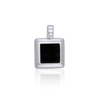Black Onyx Small Square Cabochon Pendant