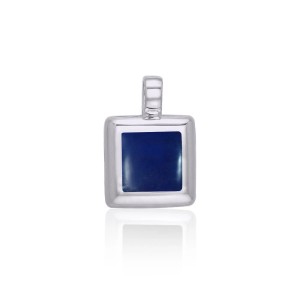 Small Square Lapis Cabochon Pendant