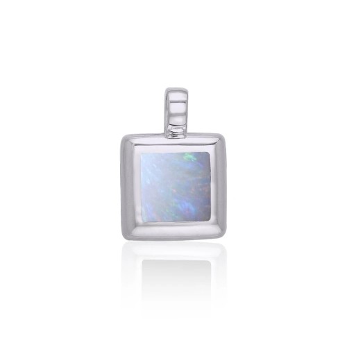 Small Square Opal Cabochon Pendant