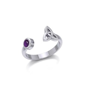 Amethyst Trinity Knot Ring