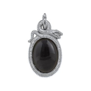 Snake with Black Onyx Pendant