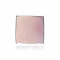 Square Pink Shell Cabochon Pendant