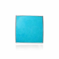 Square Turquoise Cabochon Pendant