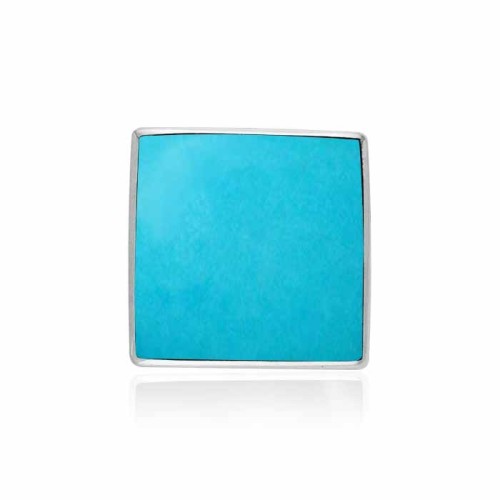 Square Turquoise Cabochon Pendant