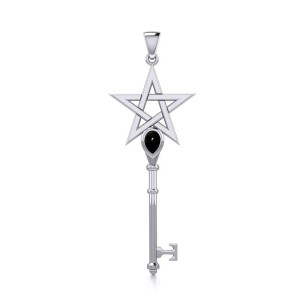 Star Key Pendant with Black Onyx