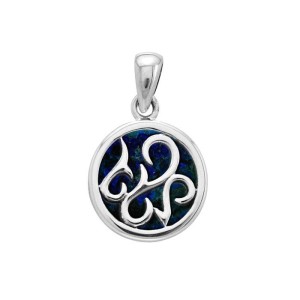 Tendril Azurite Cabochon Filigree Small Pendant