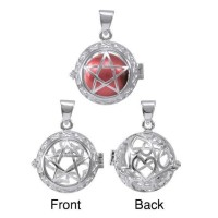 The Star Harmony Globe Pendant with Red Bola Ball