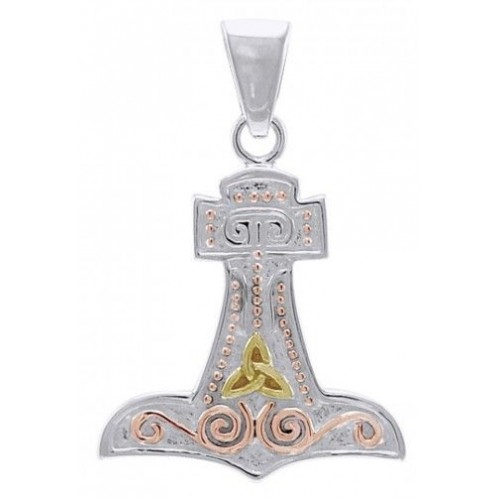 Thors Hammer 3 Tone Mjolnir Pendant