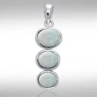 Tiered Opal Cabochon Pendant