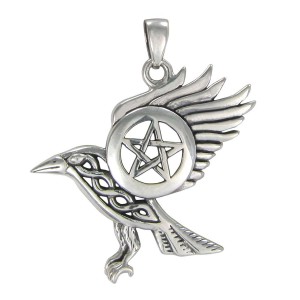 Raven Pentacle Sterling Silver Pendant