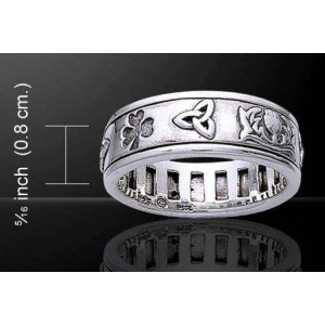 Irish Pride Sterling Silver Fidget Spinner Ring