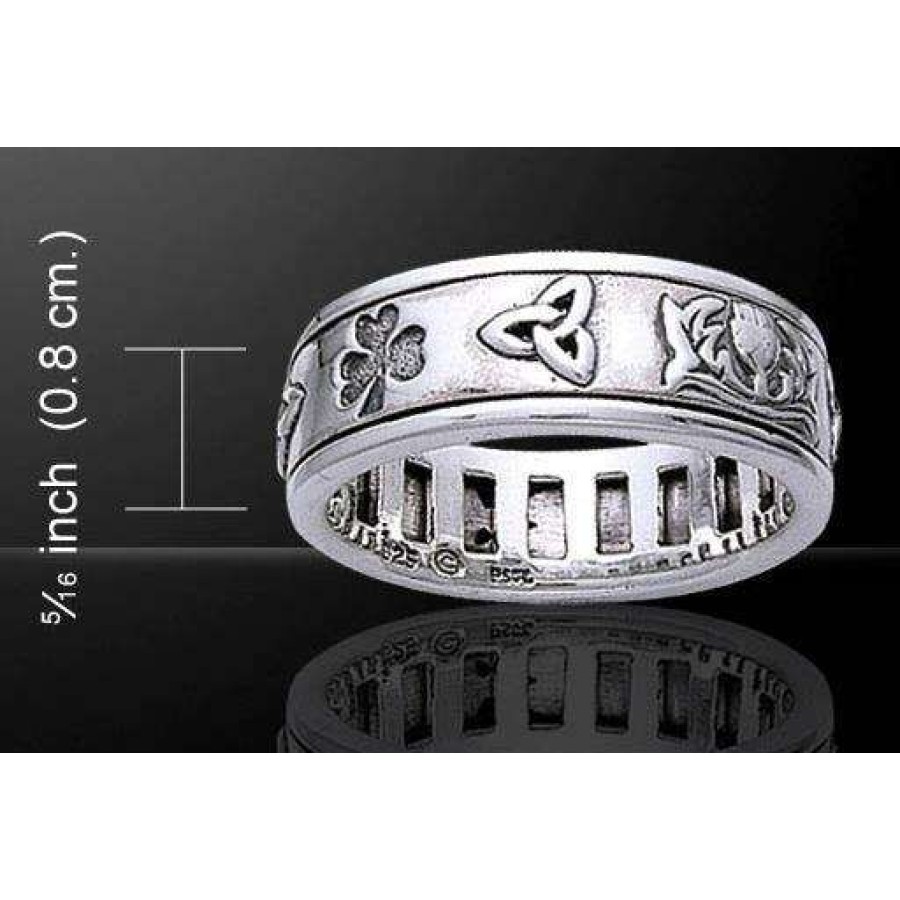 selvmord Folkeskole snemand Irish Pride Sterling Silver Spinner Ring | Wedding Jewelry