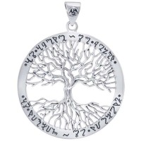 Wiccan Tree of Life Rune Pendant