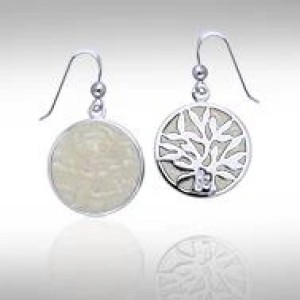 Tree of Life Mother of Pearl Silver Earrings