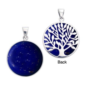 Tree of Life Lapis Silver Pendant 