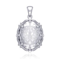 Tree of Life Natural Clear Quartz Pendant