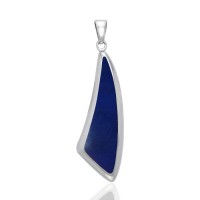 Trillion Lapis Cabochon Pendant