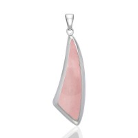 Trillion Pink Shell Cabochon Pendant