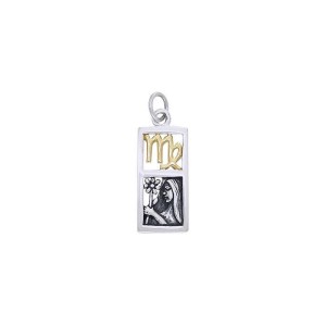 Virgo Silver and Gold Charm