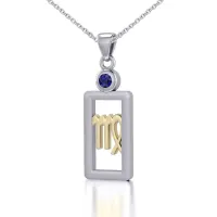 Virgo Pendant with Sapphire Jewelry Set